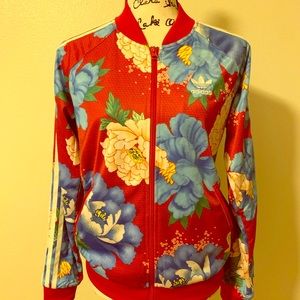 Adidas Floral Jacket in Size Small
